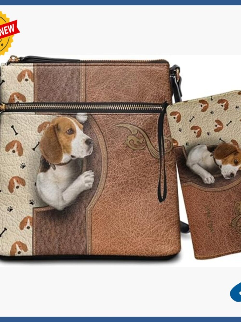 PU Leather Crossbody Bag & Wallet Set - Lightweight Hobo Purse for Travel